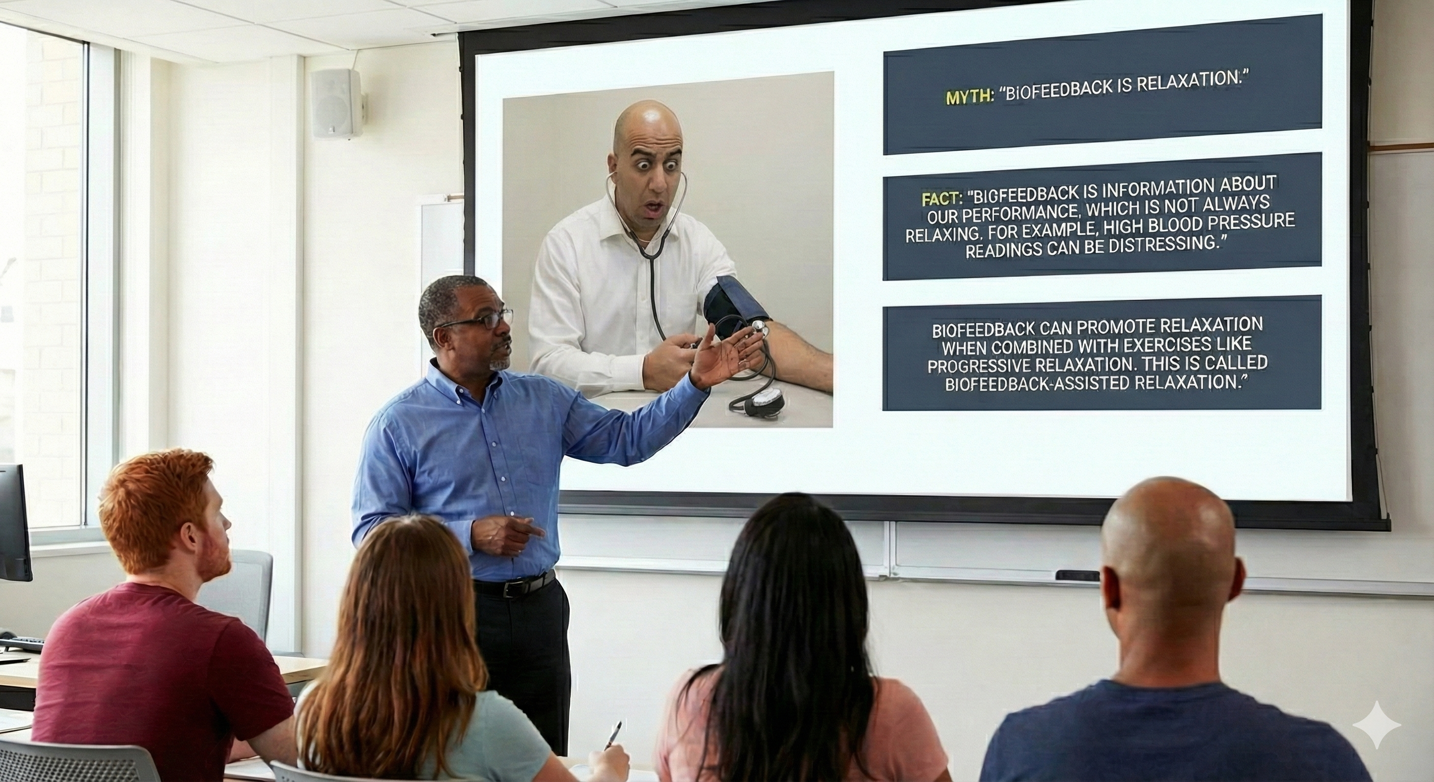 Comic showing stress from health news